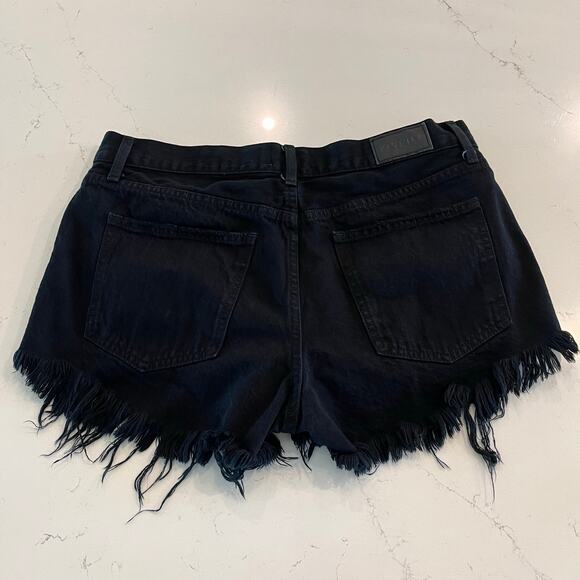 Pistola Gigi Low Rise Cut Off Shorts Black Size 30 - Picture 4 of 10